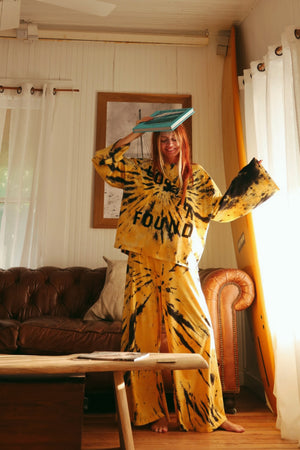 Lost & Found Tie-dye Bell Sleeve